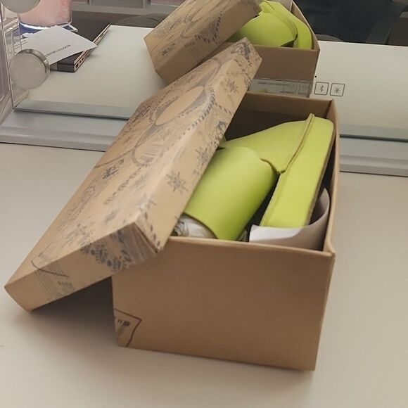 Free people flatform moree slide sandal womens 41 new shoes nib sunny lime green - Picture 4 of 5